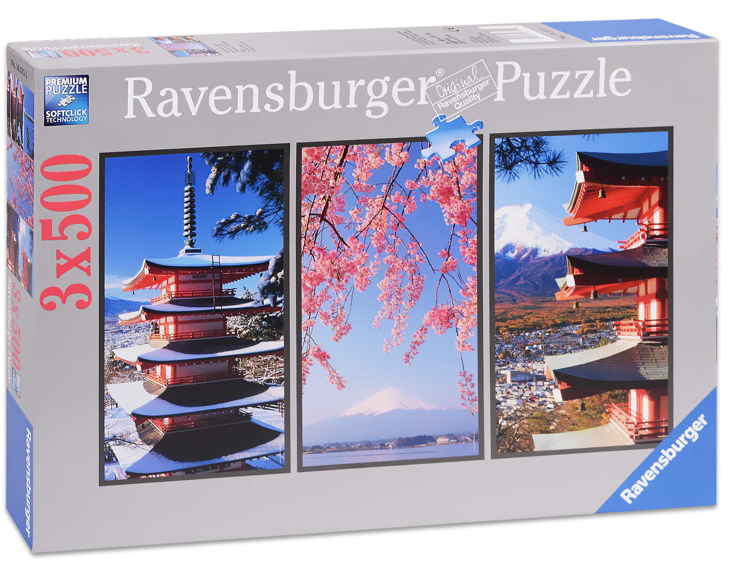 Пъзел Ravensburger от 3 x 500 части - Сърцето на Япония