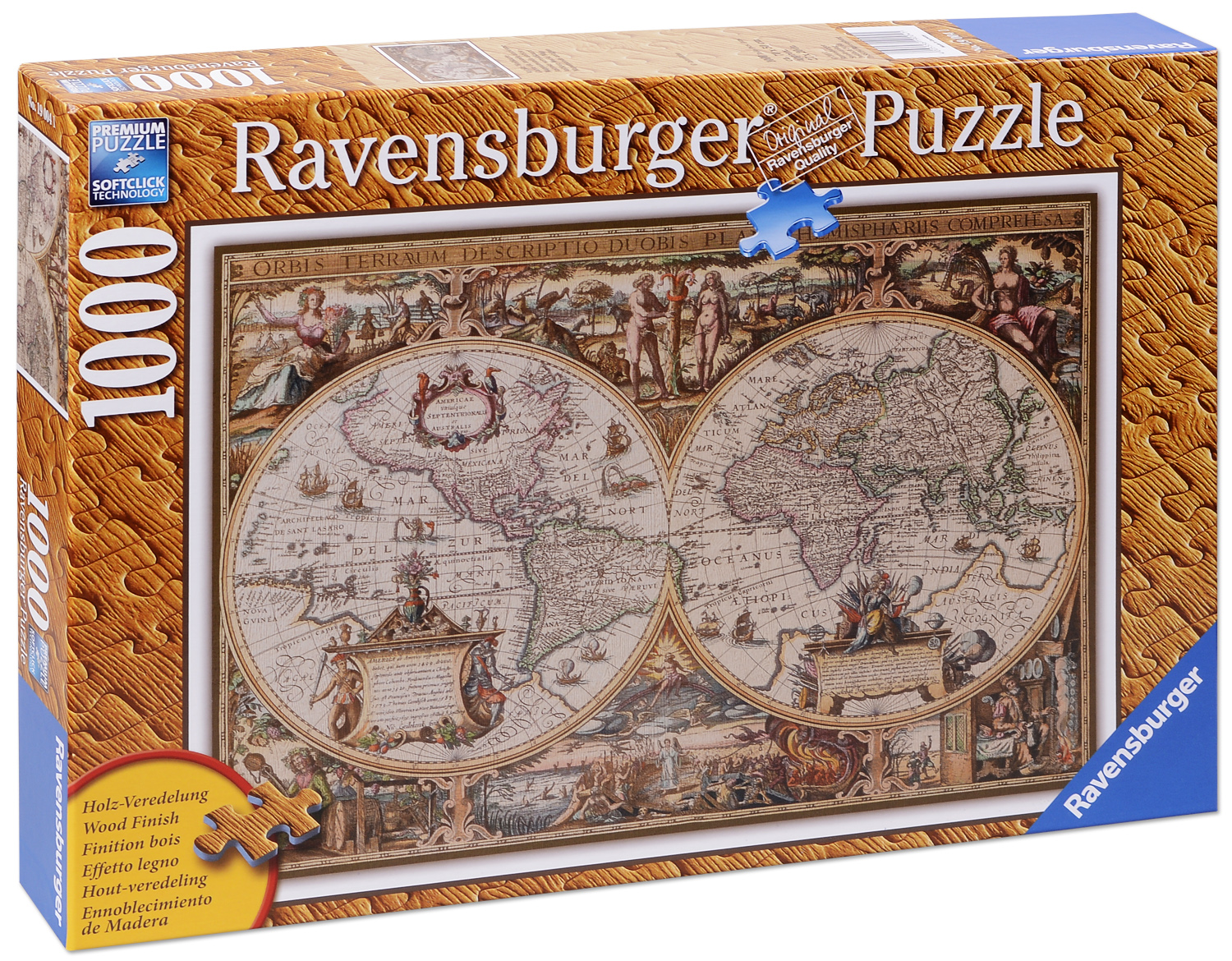 Пъзел Ravensburger от 1000 части - Антична карта на света
