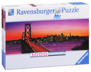 Панорамен пъзел Ravensburger от 1000 части - Мостът Оукланд Бей в Сан Франциско