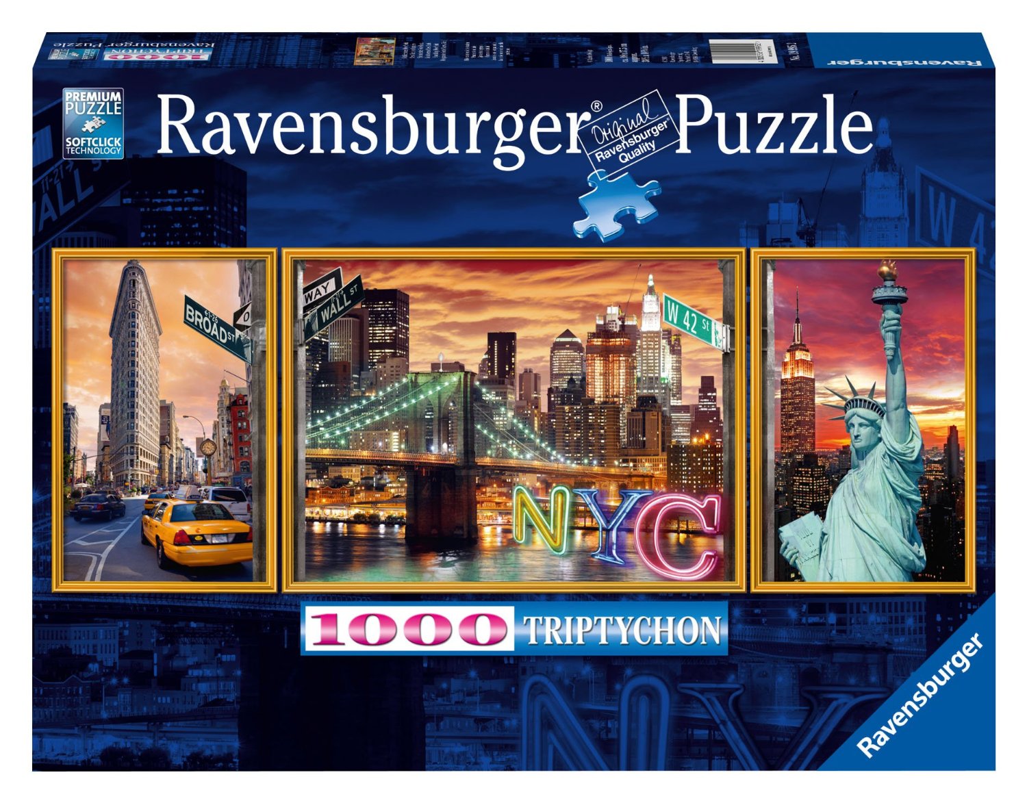 Панорамен пъзел Ravensburger от 1000 части - Ню Йорк