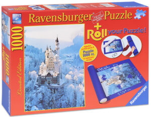 Пъзел Ravensburger от 1000 части с килимче за подреждане - Зима в Нойшванщайн