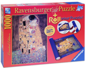 Пъзел Ravensburger от 1000 части с килимче за подреждане - Целувката