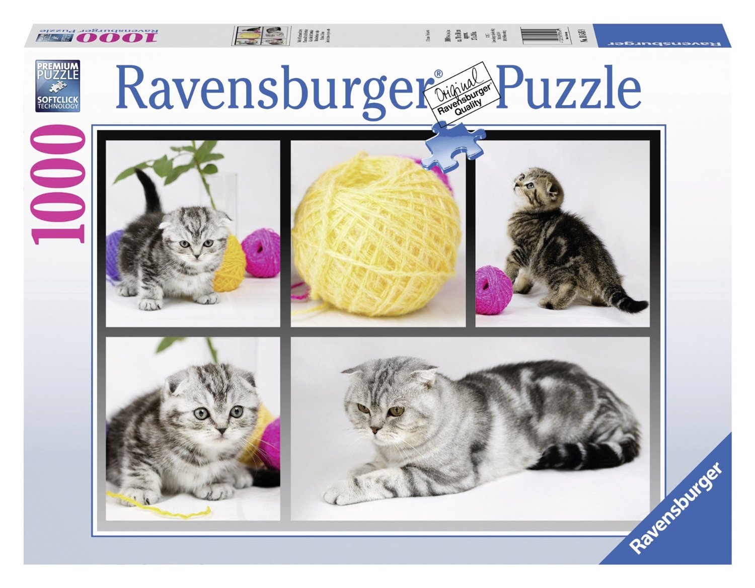 Пъзел Ravensburger от 1000 части - Любопитни котета