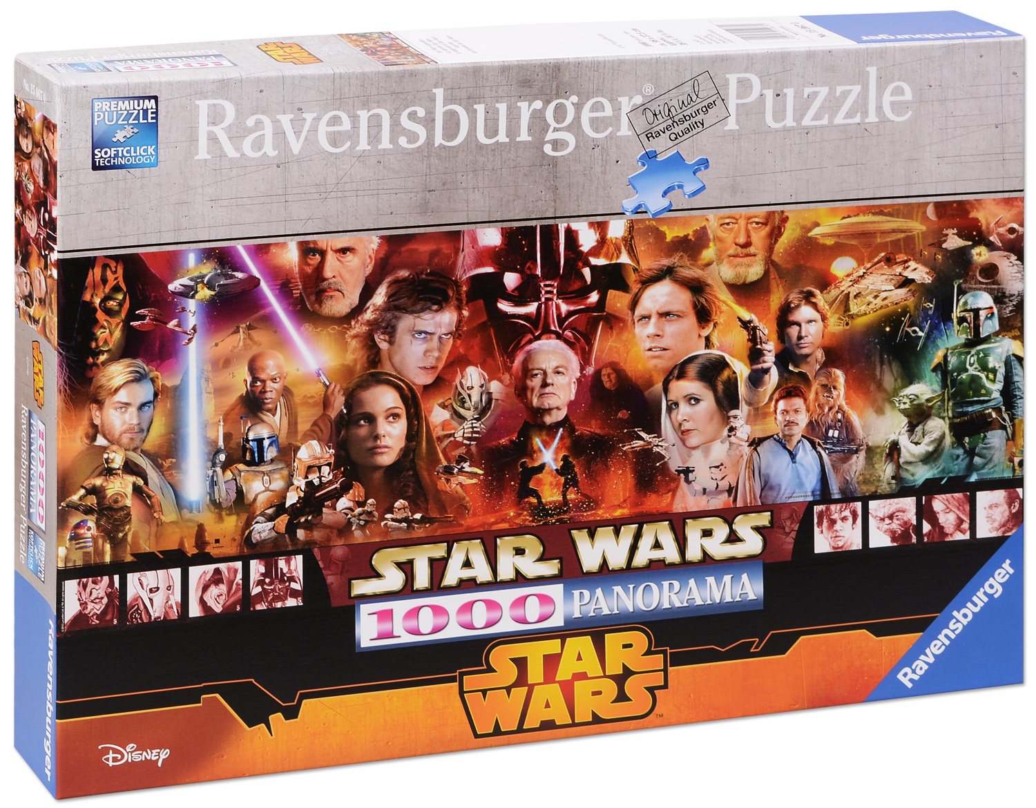 Панорамен пъзел Ravensburger от 1000 части - Междузвездни войни - Легенди