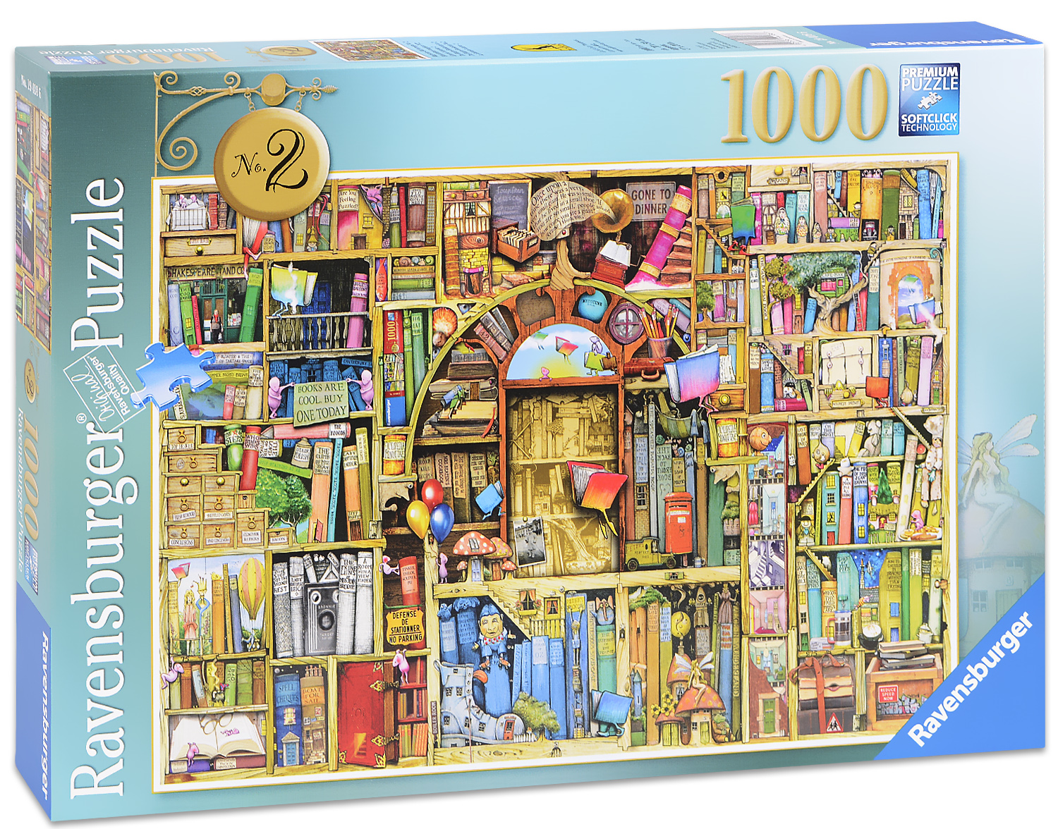 Пъзел Ravensburger от 1000 части - Щурата книжарница 2, Колин Томпсън