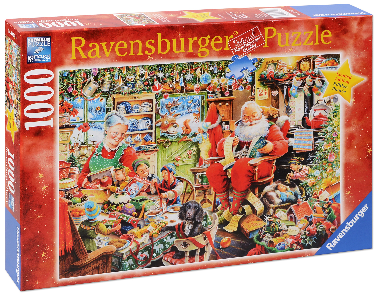 Пъзел Ravensburger от 1000 части - Последни коледни приготовления