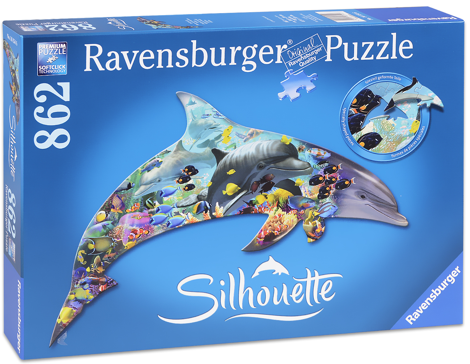 Пъзел Ravensburger от 862 части с формата на делфин