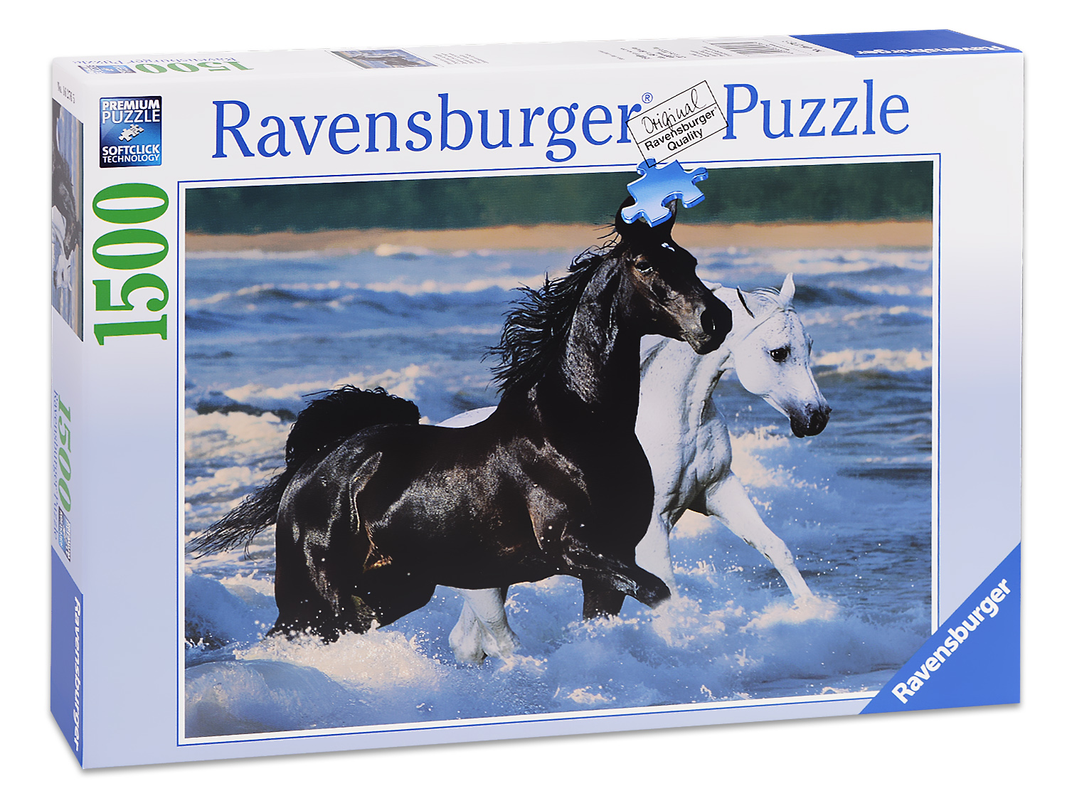 Пъзел Ravensburger от 1500 части - Коне на морския бряг