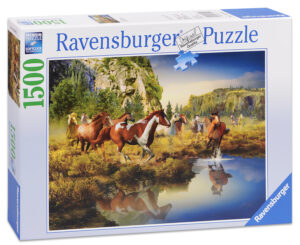 Пъзел Ravensburger от 1500 части - Диви коне