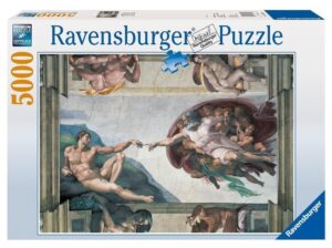 Пъзел Ravensburger от 5000 части - Сътворението на Адам, Микеланджело Буонароти