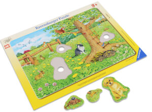 Пъзел Ravensburger от 13 части - Куче и коте