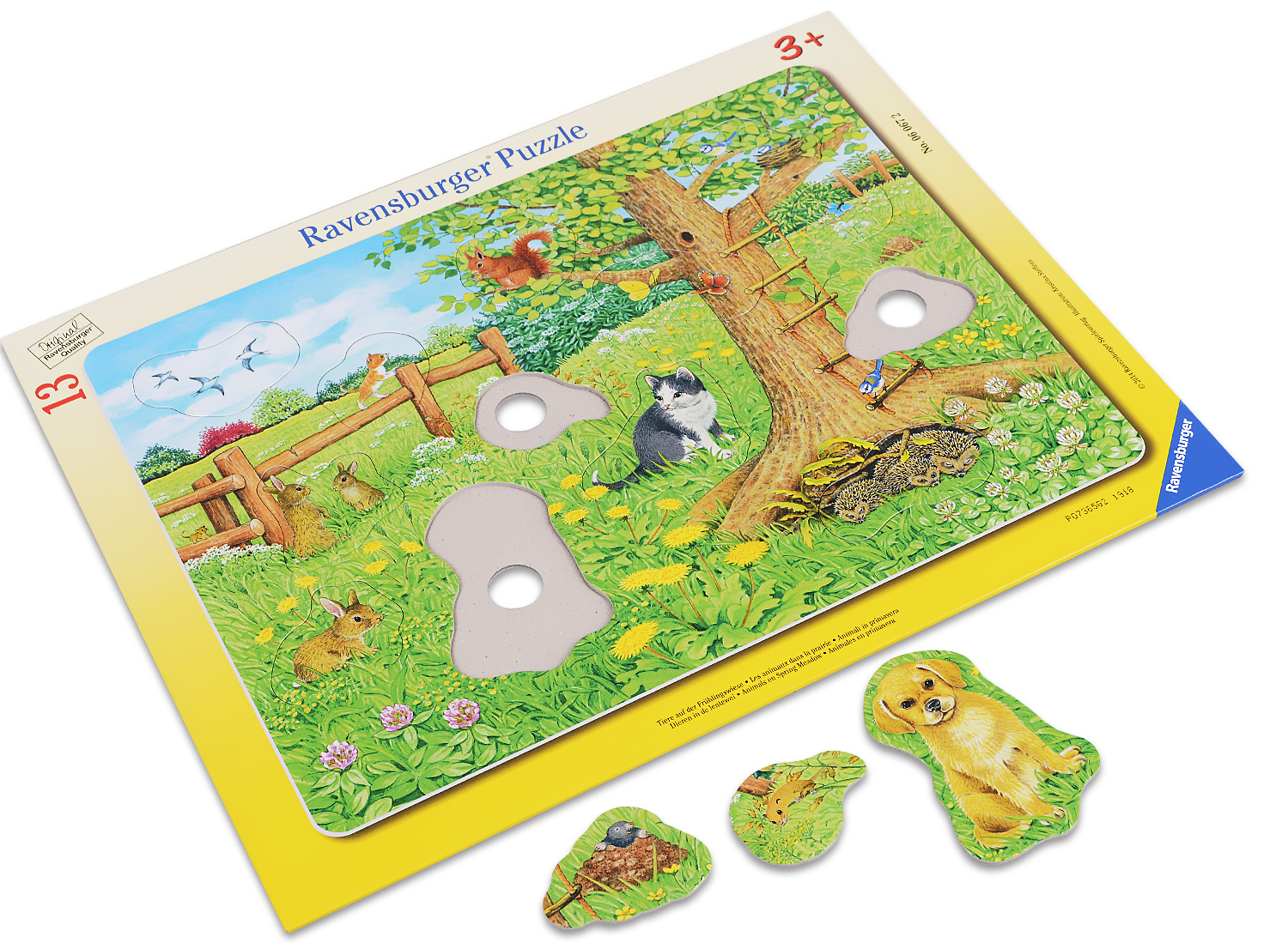 Пъзел Ravensburger от 13 части - Куче и коте