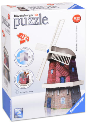 3D Пъзел Ravensburger от 216 части - Вятърна мелница