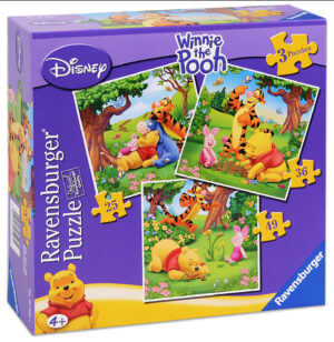 Пъзел Ravensburger 3 в 1 - Мечо Пух