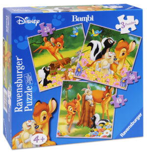 Пъзел Ravensburger 3 в 1 - Бамби