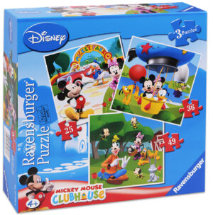 Пъзел Ravensburger 3 в 1 - Мики в парка