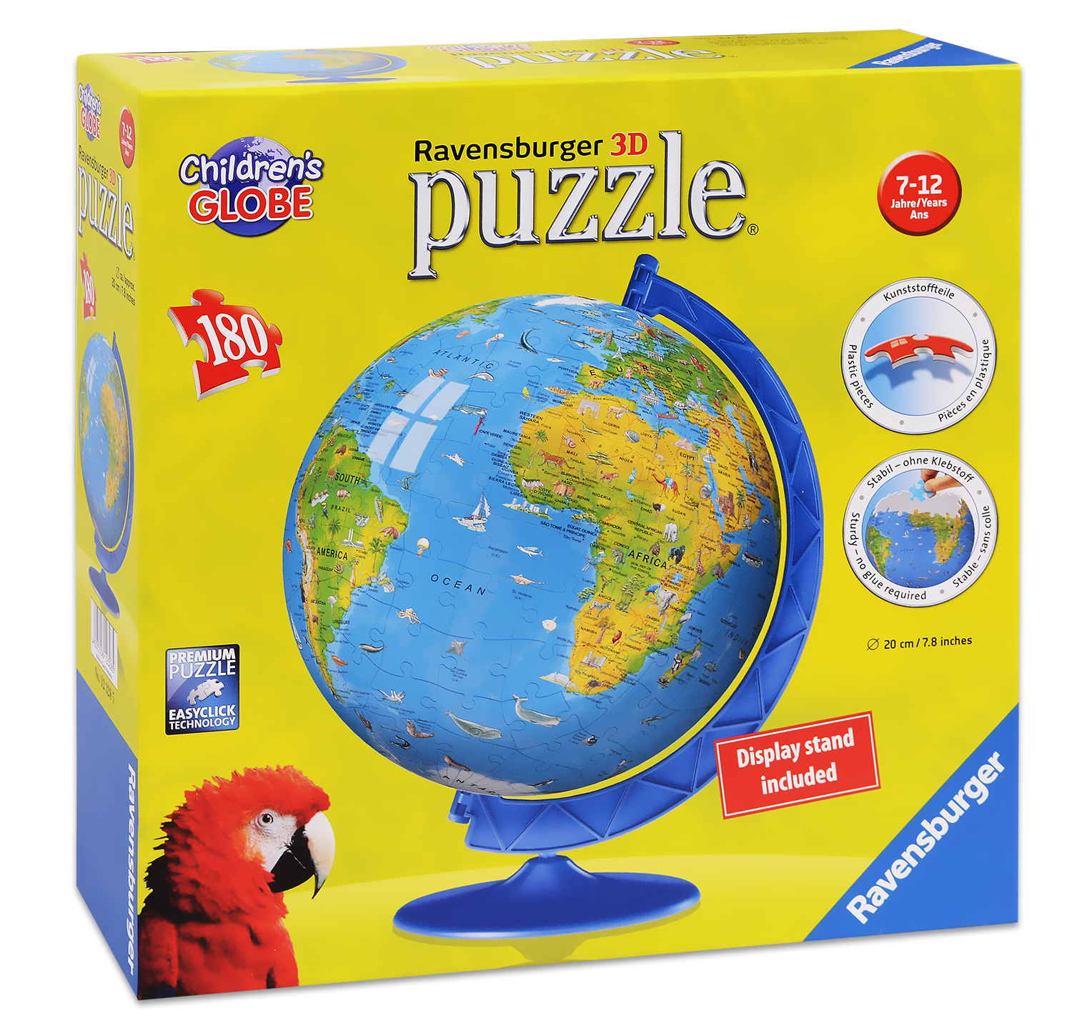 3D Пъзел Ravensburger от 180 части - Световна карта