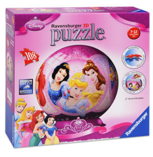 3D Пъзел Ravensburger от 108 части - Дисни принцеси