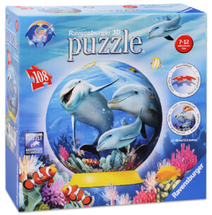 3D Пъзел Ravensburger от 108 части - Делфини