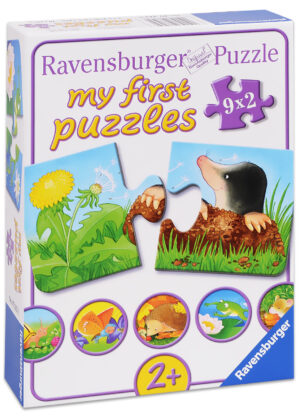 Пъзел Ravensburger от 9 x 2 части - Животинки в градината