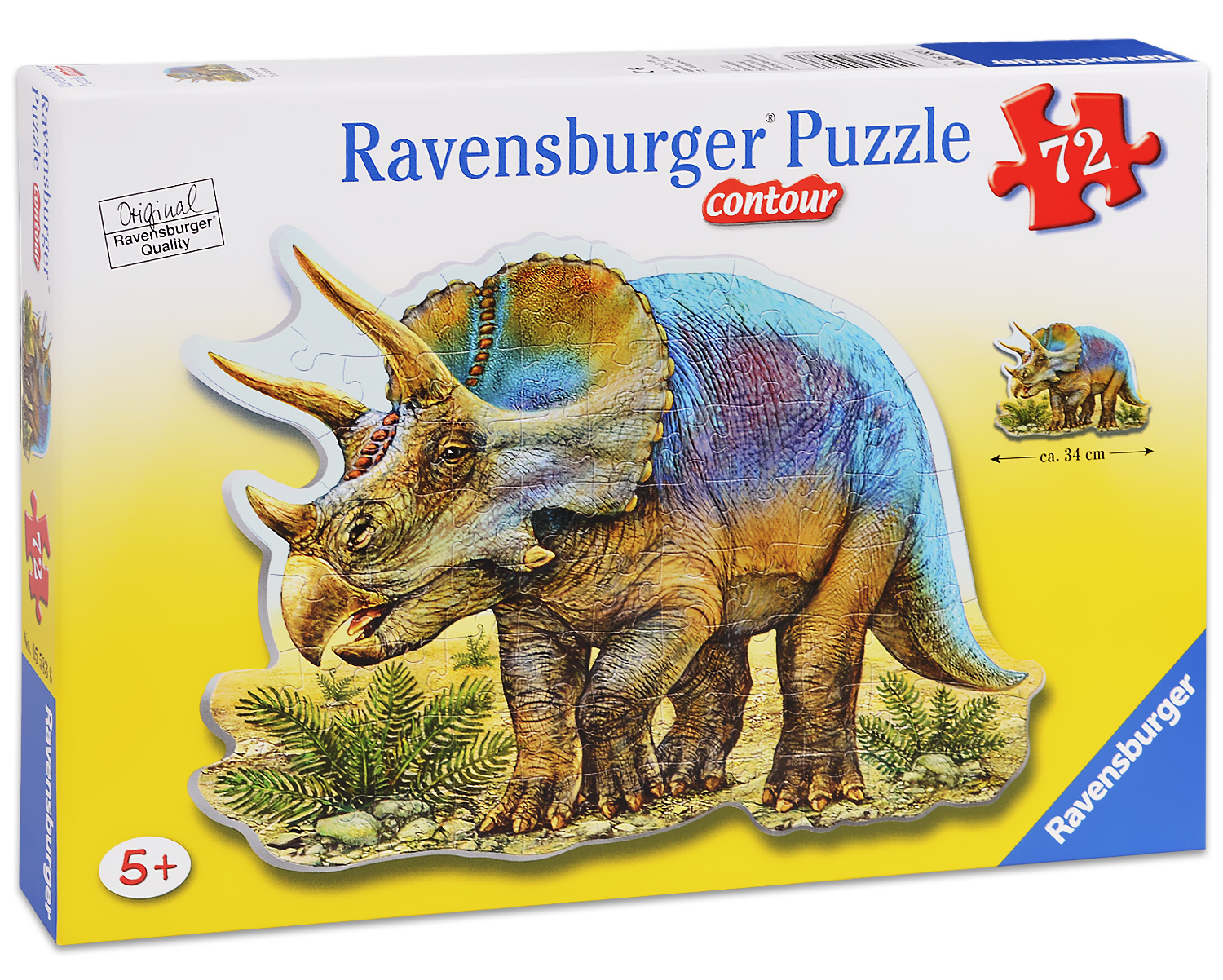 Пъзел Ravensburger от 72 части - Трицератопс