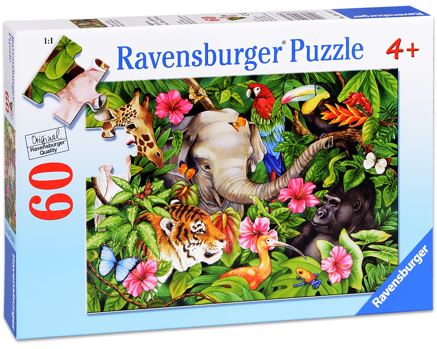 Пъзел Ravensburger от 60 части - Тропически приятели