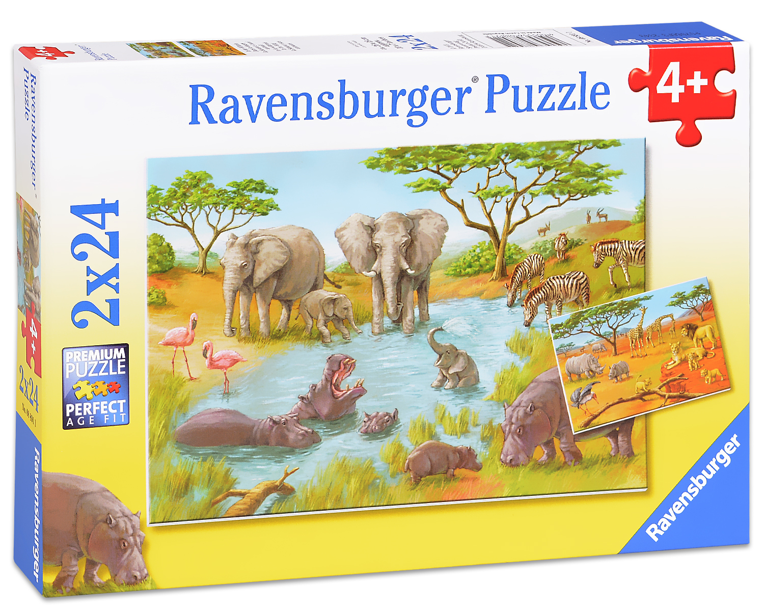 Пъзел Ravensburger от 2 x 24 части - Дивата природа