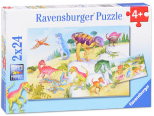 Пъзел Ravensburger от 2 x 24 части - Динозаври