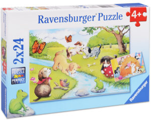 Пъзел Ravensburger от 2 x 24 части - Кученца и котета