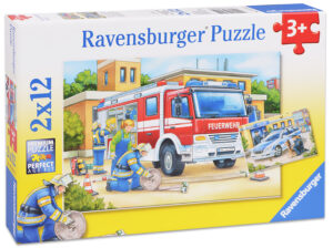 Пъзел Ravensburger от 2 x 12 части - Полицай и пожарникари