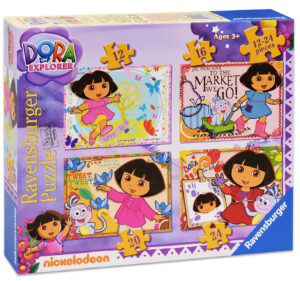 Пъзел Ravensburger 4 в 1 - Дора Изследователката