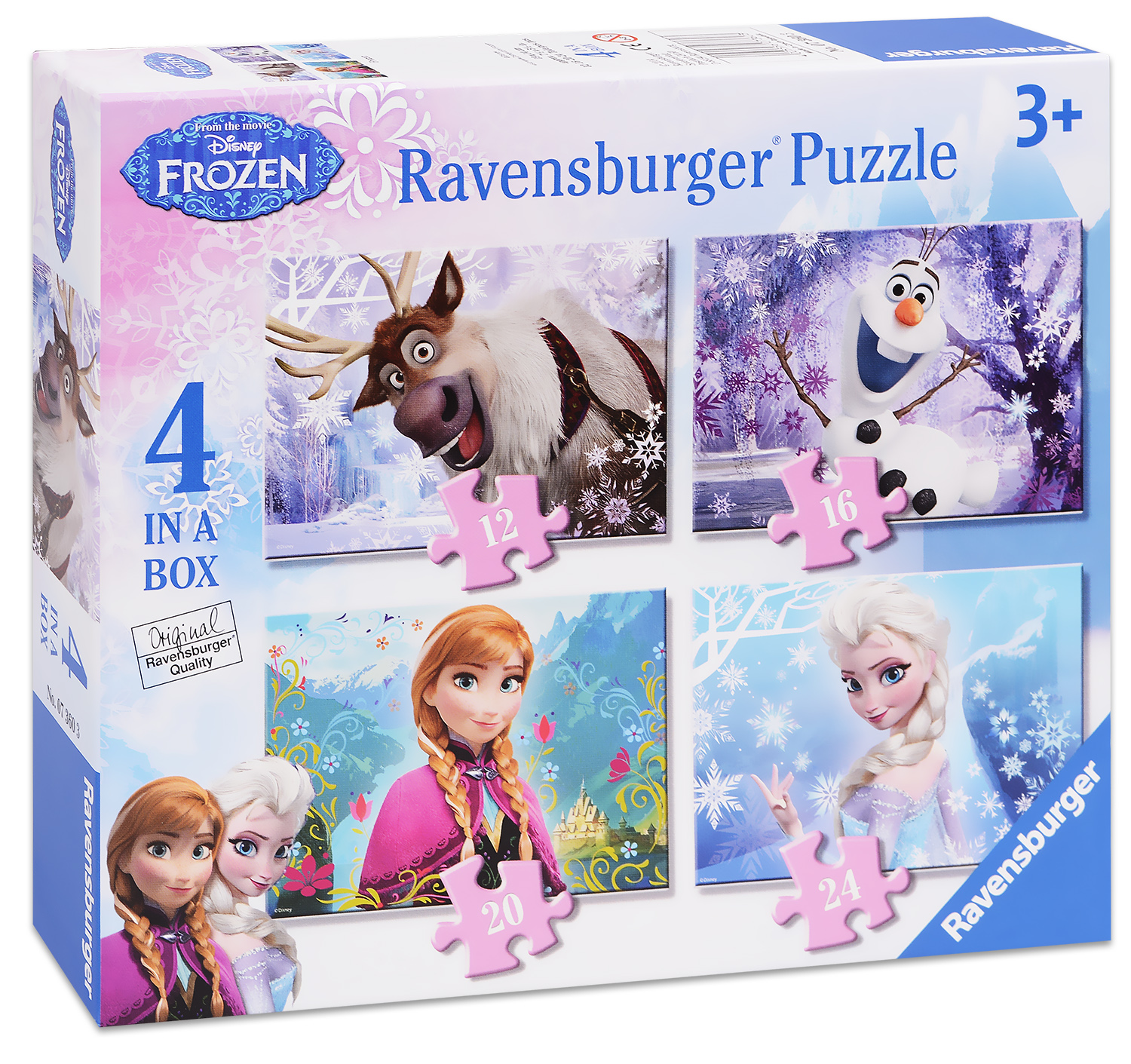 Пъзел Ravensburger 4 в 1 - Замръзнало кралство