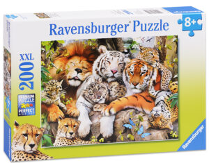 Пъзел Ravensburger от 200 XXL части - Семейство котки
