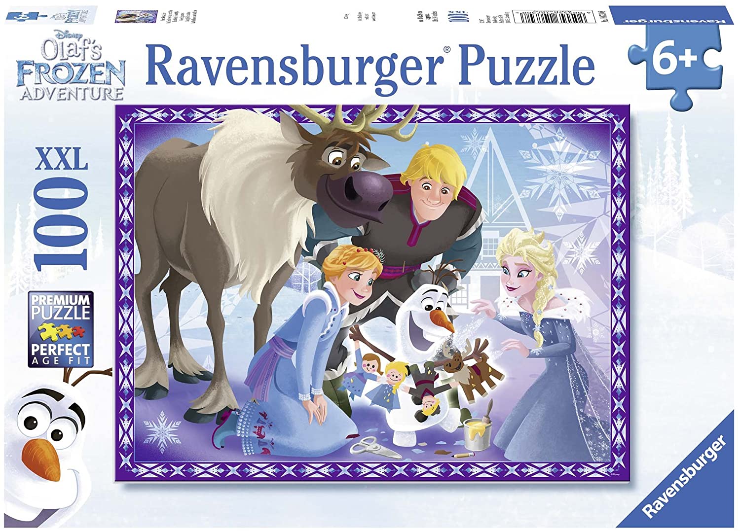 Пъзел Ravensburger от 100 XXL части - Приключенията на Олаф