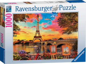 Пъзел Ravensburger от 1000 части - Залез над Сена, Париж