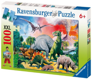 Пъзел Ravensburger от 100 XXL части - С динозаврите