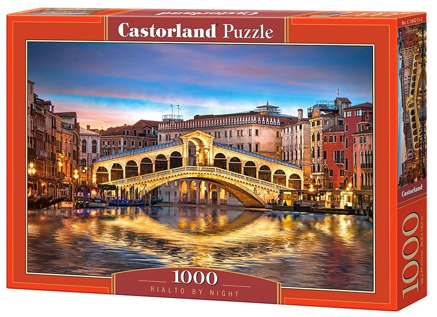 Пъзел Castorland от 1000 части - Мостът Риалто през нощта