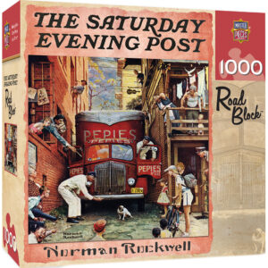 Пъзел Master Pieces от 1000 части - Блокада на пътя, Норман Рокуел