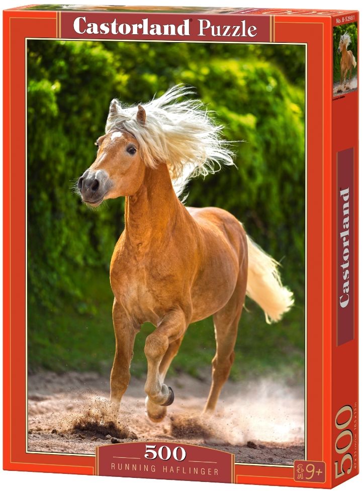 Пъзел Castorland от 500 части - Галопиращ Хафлингер