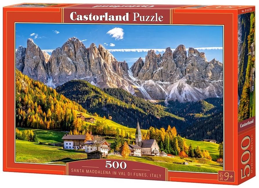 Пъзел Castorland от 500 части - Санта Магдалена, Фунес, Италия