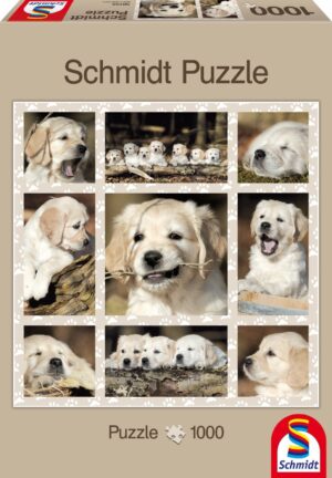 Квадратен пъзел Schmidt от 1000 части - Кученца