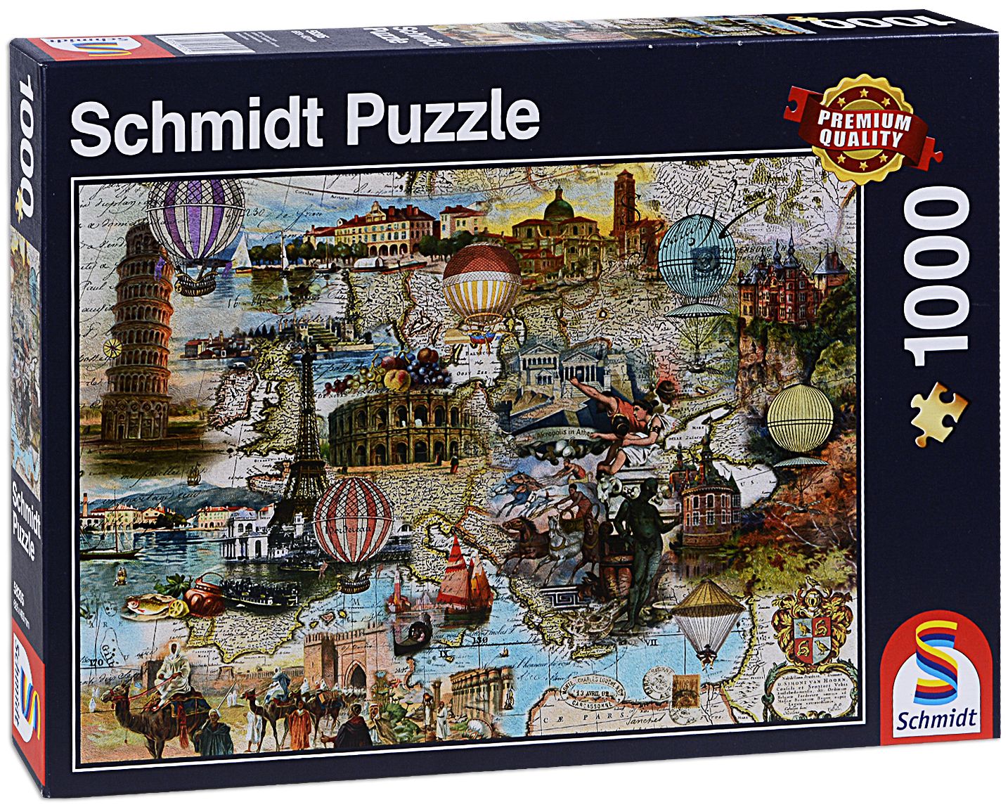 Пъзел Schmidt от 1000 части - С балон над Европа