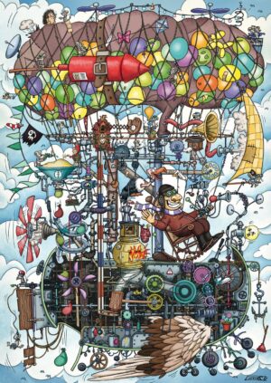 Пъзел Schmidt от 1000 части - Невероятната летяща машина на Гъмпърт 