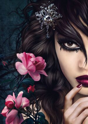 Пъзел Schmidt от 1000 части - Среднощна роза, Катарина Соколова