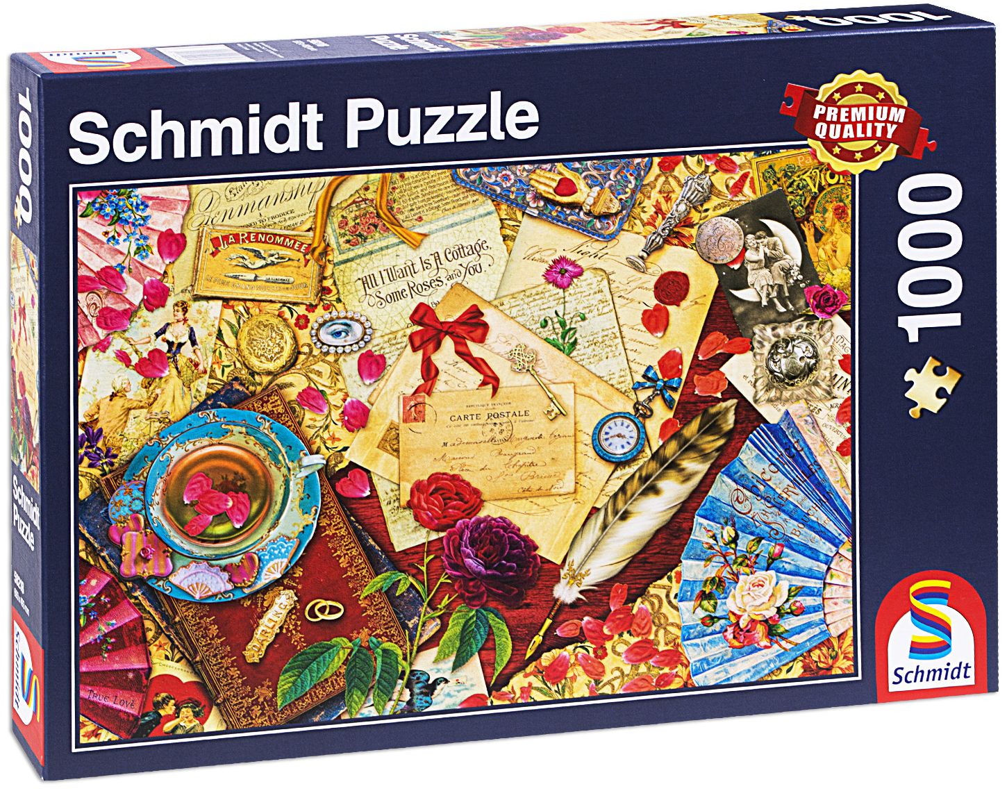 Пъзел Schmidt от 1000 части - Любовни писма в стил винтидж
