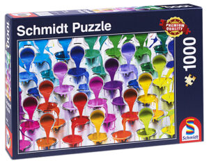 Пъзел Schmidt от 1000 части - Цветен водопад от кофи с боя