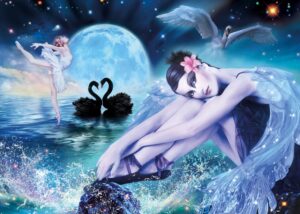 Пъзел Schmidt от 2000 части - Черен лебед, Гилда Белин