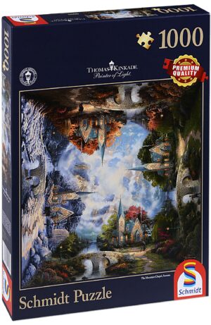 Квадратен пъзел Schmidt от 1000 части - Планински параклис, Томас Кинкейд