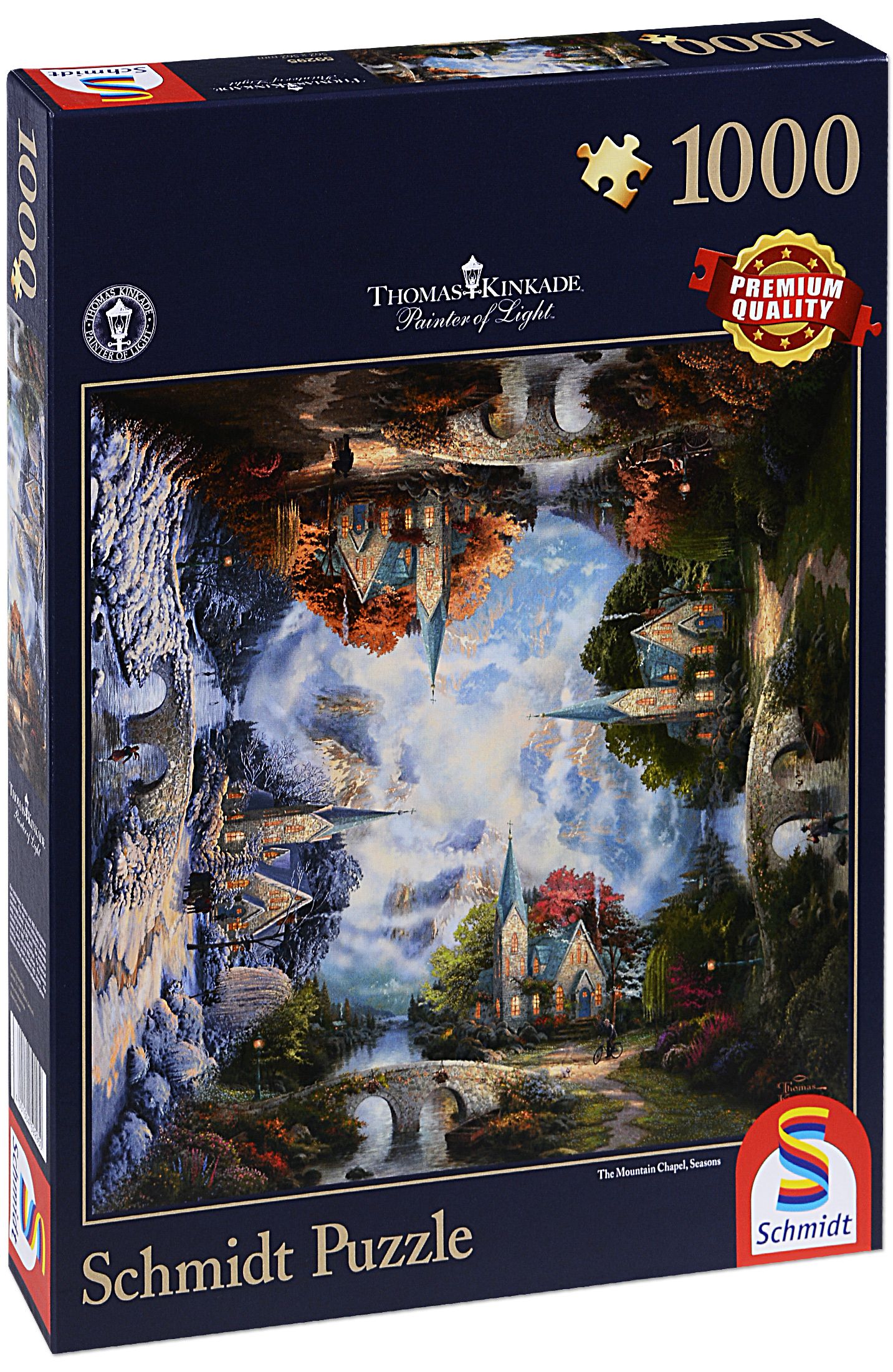 Квадратен пъзел Schmidt от 1000 части - Планински параклис, Томас Кинкейд