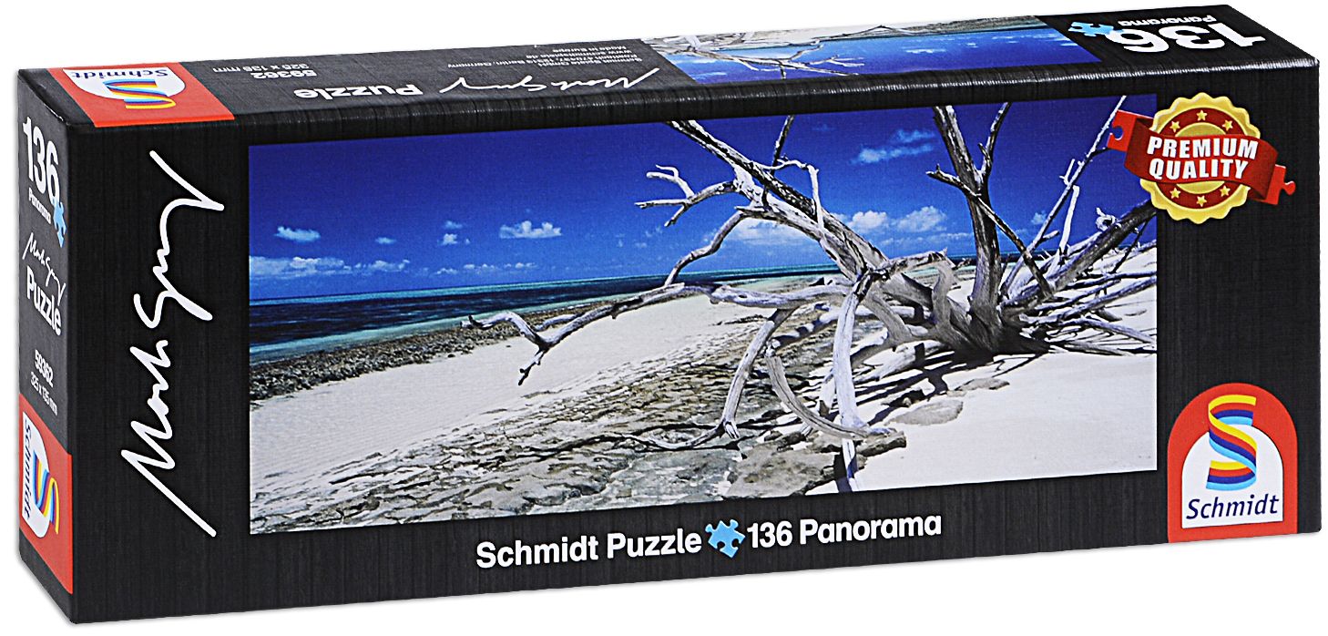 Панорамен пъзел Schmidt от 136 части - Зеления остров, Куинсланд , Австралия, Марк Грей